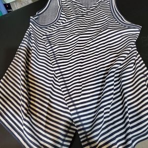 Navy blue striped vest